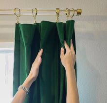 Load image into Gallery viewer, Emerald Velvet Curtains, Custom Luxury Drapes made just for you, Make a statement